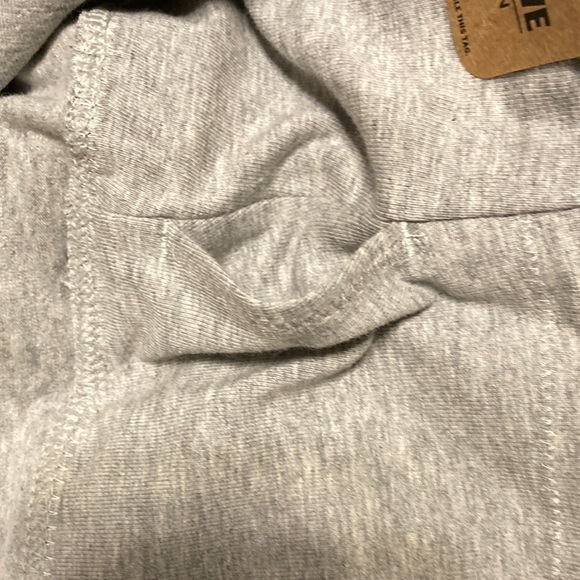 NWT Pink Cotton High Waist Full Length Legging - Heather Charcoal/Azure Sky Strp - Picture 12 of 14